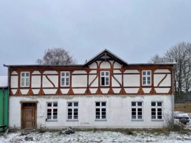 Nachbau einer Fachwerkwand aus Eiche